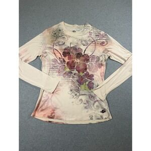 Hot Chillys Womens XL Scoop Neck Baselayer Top Floral Sublimated SOFT